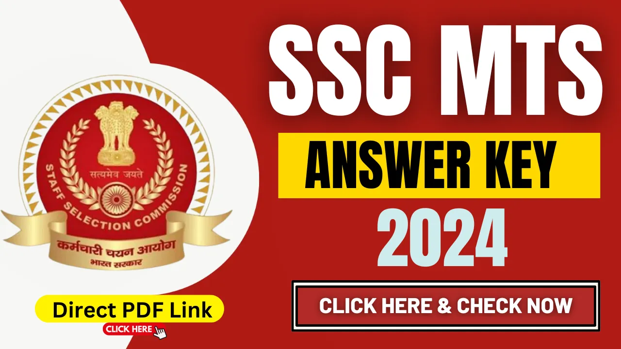 SSC MTS Answer Key 2024 OUT